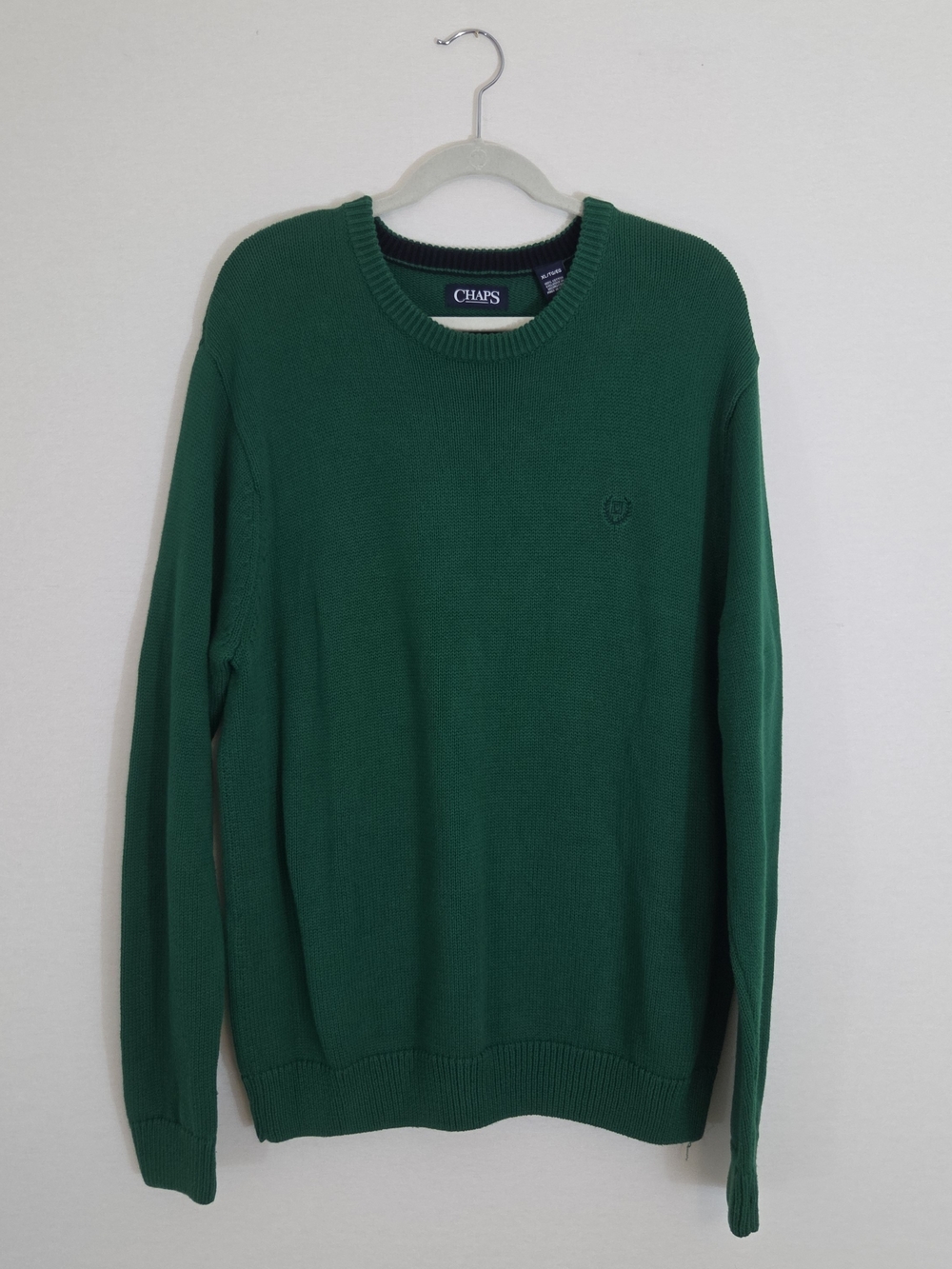 Chaps Men's Emerald Green Crewneck Sweater